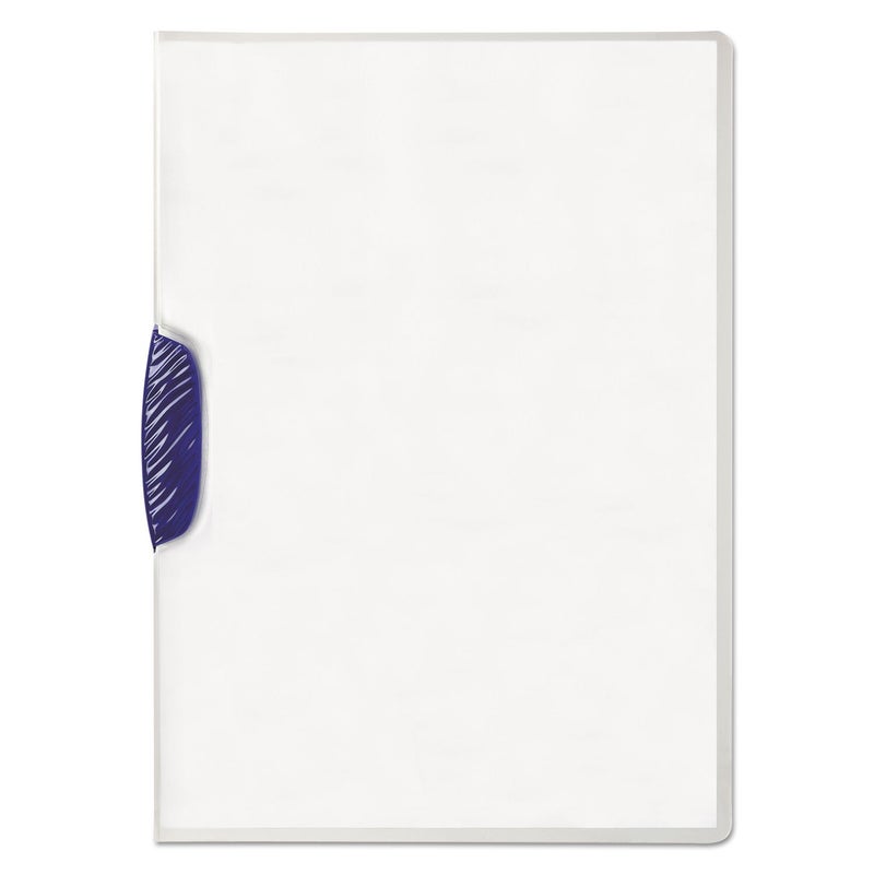 Durable Report Cover with SWINGCLIP Letter-Size 8.5" x 11" Inches - Holds Up to 30 Pages - Clear Cover and Dark Blue Border - Box of 25 - Image 2